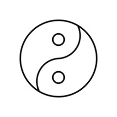 Ying Yang vector icon stock illustration