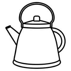 Simple Kettle Line Illustration