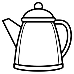 Simple Kettle Line Illustration