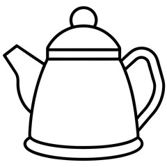 Simple Kettle Line Illustration