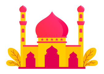 Colorful Mosque in Gradient Tones