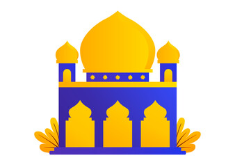 Colorful Mosque in Gradient Tones