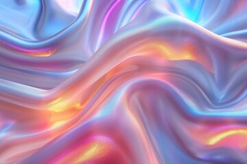 Obraz premium Iridescent Fabric Draped in Soft Pastel Hues