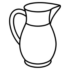 Simple Pitcher Vector Sketch