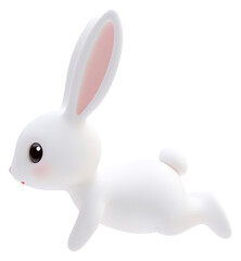PNG White bunny illustration cartoon animal.
