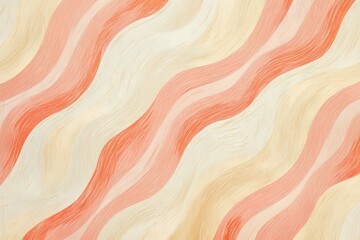 Obraz premium Abstract Wavy Lines in Peach and Beige Tones