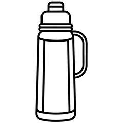 Sleek Flask Vector Artwork