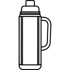 Sleek Flask Vector Artwork