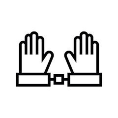 Handcuffs vector icon