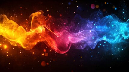 Fototapeta premium Abstract Colorful Energy Waves in Space