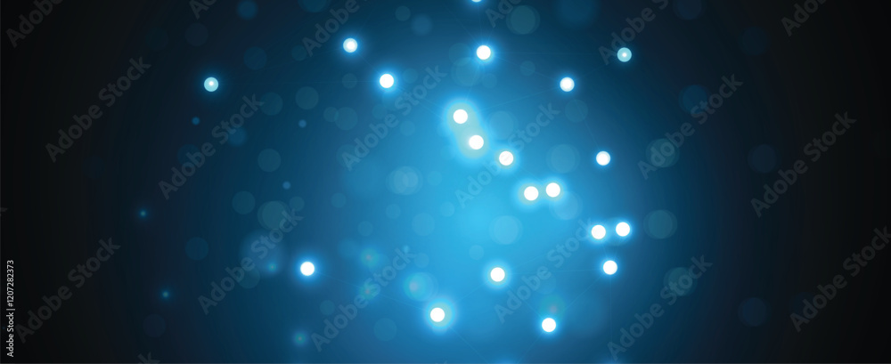 Poster abstract glowing technology and network concept