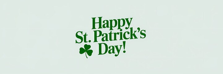 Fototapeta premium A creative minimalist Saint Patrick's Day poster design with the text 