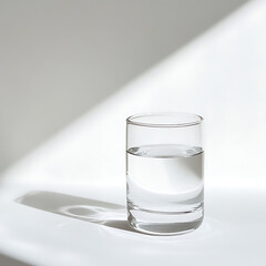  glass of water with white background