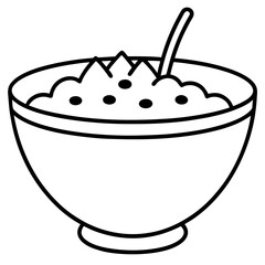 Smoothie Bowl Minimal Line Art