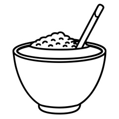 Smoothie Bowl Minimal Line Art