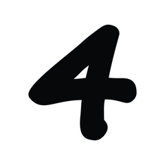 Obraz premium 4 glyph icon with white background vector stock illustration