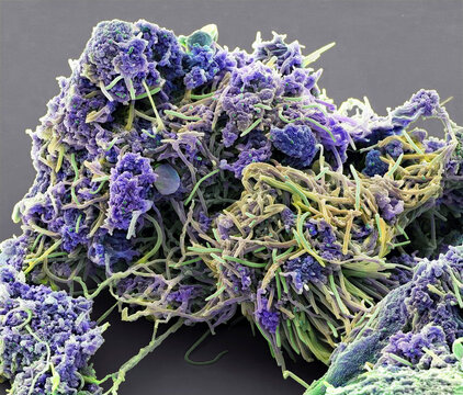 Plaque-forming bacteria, SEM