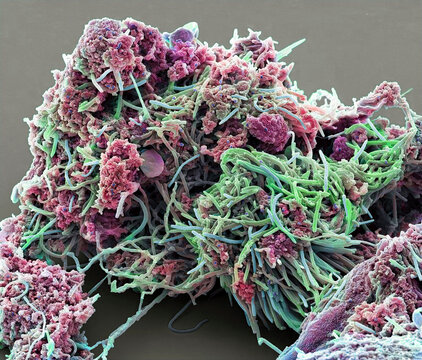 Plaque-forming bacteria, SEM