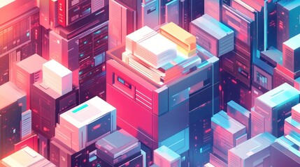 Digital city server room data processing