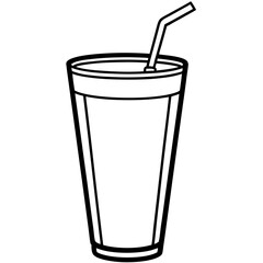 Smoothie Glass Line Art