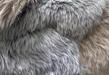 Schaffell, weiche langhaarige Wolle zur Hintergrund Nutzung 