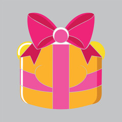  Cheerful Gift Box Illustration