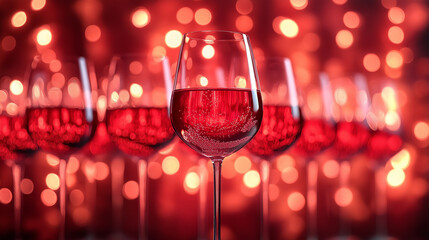  wine in crystal glass, alcohol drink and luxury aperitif, oenology and viticulture product