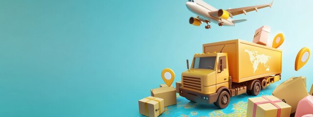Global Delivery Service: Fast and Reliable Worldwide Shipping of Packages and Goods via Air and Road Transportation