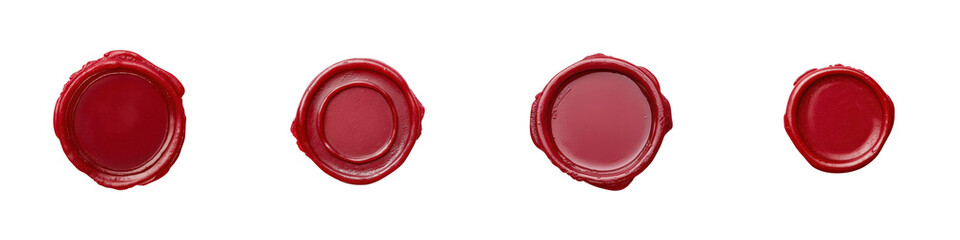 Elegant and ornate red wax seal stamp or emblem impression with a traditional heraldic coat of arms design  Vintage classic and ceremonial graphic element perfect for official documents certificates