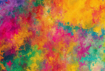 A colorful painting with a lot of different colors and patterns. The painting is full of life and energy, and it seems to be a representation of the beauty of nature. The colors are bright and vibrant