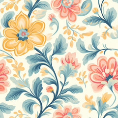 A seamless pattern designed in an Eastern style, Seamless design allows for a perfectly continuous pattern with no visible seams.