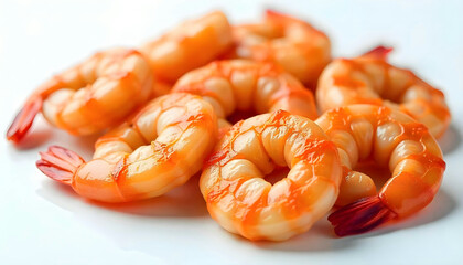 shrimps on a white plate