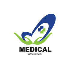 Medical heart logo template