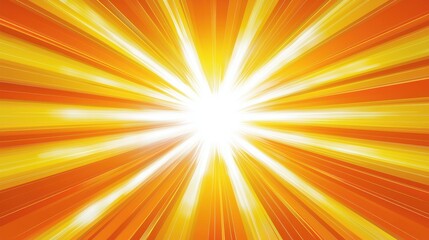 Fototapeta premium Radiant Sunburst: A Burst of Golden Light