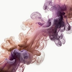 Fototapeta premium purple and beige color smoke on white background