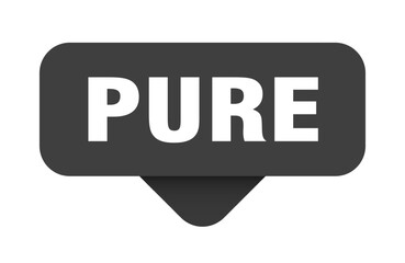 pure sticker. pure sign on transparent background