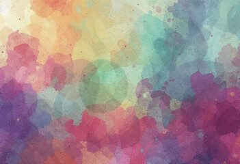 A colorful painting with a lot of different colors and patterns. The painting is full of life and energy, and it seems to be a representation of the beauty of nature. The colors are bright and vibrant