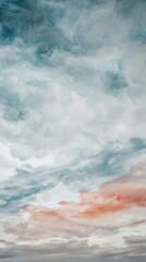 Fototapeta premium Abstract Blue and Brown Watercolor Sky Cloudy Texture Background