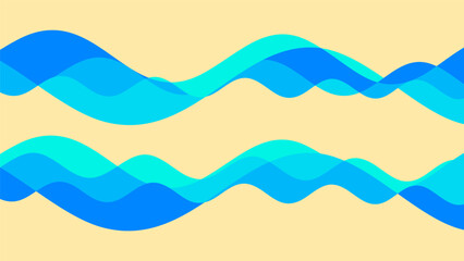 Fototapeta premium Abstract wavy background with dynamic effect. Water surface. Motion sound wave. Cover design template. 3d vector illustration for banner, flyer, poster or brochure.