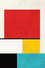 Obraz premium Geometric shapes in vibrant colors creating abstract art composition. Modern design, decorative wall art, and creativity for home or office decor.
