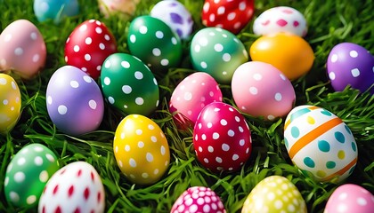 Obraz premium Easter Whimsy: A Dotted Delight