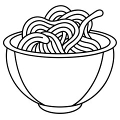 Artistic Noodles Line Drawing