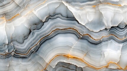 Grey and White Onyx Stone Swirling Pattern