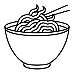 Artistic Noodles Line Drawing