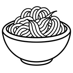 Artistic Noodles Line Drawing