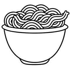 Artistic Noodles Line Drawing
