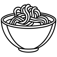 Artistic Noodles Line Drawing