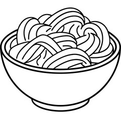 Artistic Noodles Line Drawing