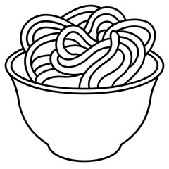 Artistic Noodles Line Drawing