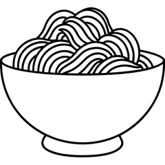 Artistic Noodles Line Drawing